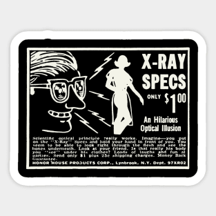 Vintage X-Ray Specs comic book ad Sticker